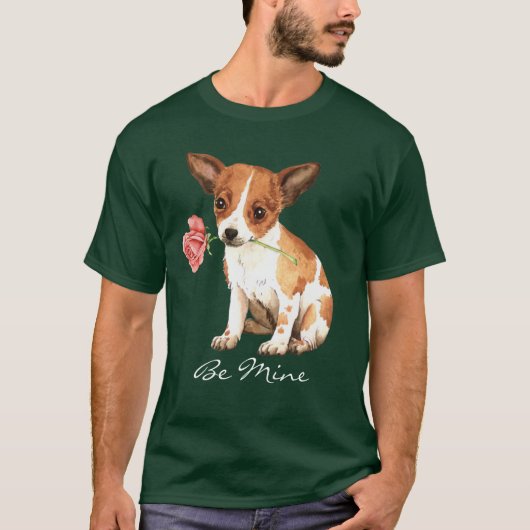 Valentijn Roos Chihuahua T-shirt (Voorkant)