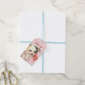 Valentijn Roos Chinese Crested Cadeaulabel (Met Touw)