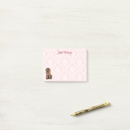 Valentijn Roos Chocolade Lab Post-it® Notes (Op bureau)