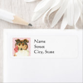 Valentijn Roos Collie Etiket (Insitu)