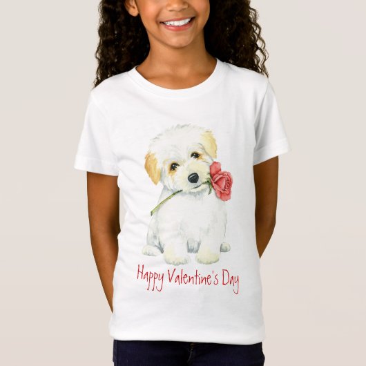 Valentijn Roos Coton de Tulear T-shirt (Voorkant)