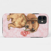 Valentijn Roos Dachshund Case-Mate iPhone Case (Achterkant (horizontaal))
