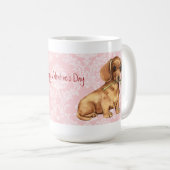 Valentijn Roos Dachshund Koffiemok (Voorkant rechts)