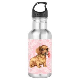 Valentijn Roos Dachshund Waterfles