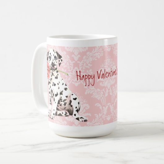 Valentijn Roos Dalmatisch Koffiemok (Voorkant links)