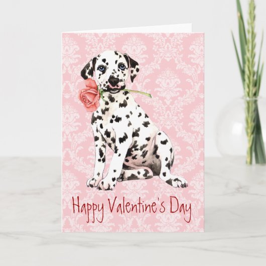 Valentijn Roos Damatian Feestdagen Kaart (Voorkant)