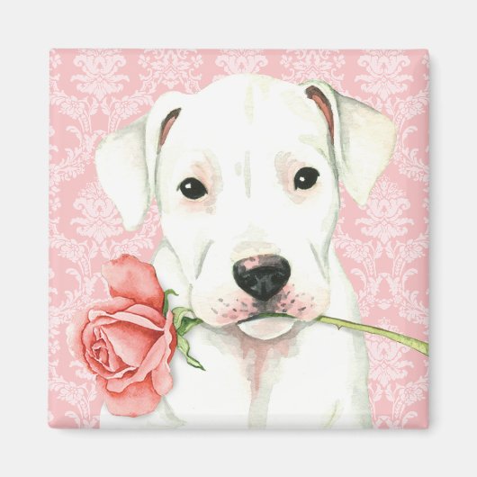 Valentijn Roos Dogo Magneet (Voorkant)
