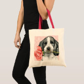 Valentijn Roos English Cocker Spaniel Canvas tas (Voorkant (product))