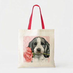 Valentijn Roos English Cocker Spaniel Canvas tas