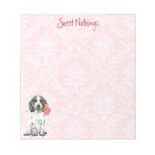 Valentijn Roos English Cocker Spaniel Notitieblok (Voorkant)