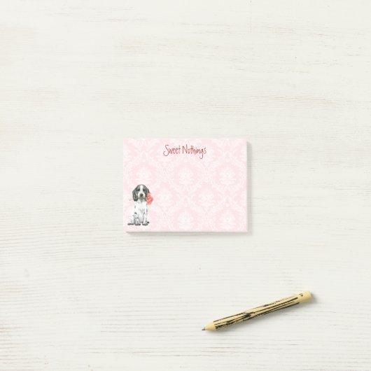 Valentijn Roos English Cocker Spaniel Post-it® Notes (Op bureau)