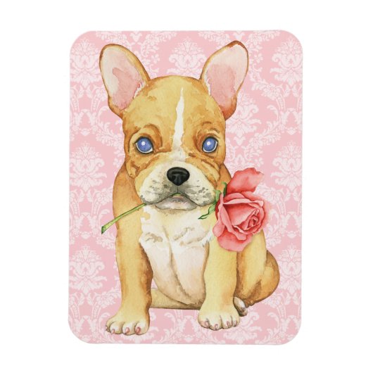 Valentijn Roos Frenchie Magneet (Verticaal)