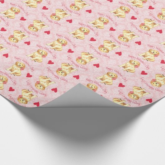 Valentijn Roos Golden Cadeaupapier (Hoek)