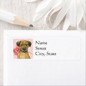 Valentijn Roos grens Terrier Etiket (Insitu)