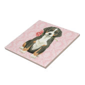 Valentijn Roos Groot Zwitserse berghond Tegeltje (Zijkant)