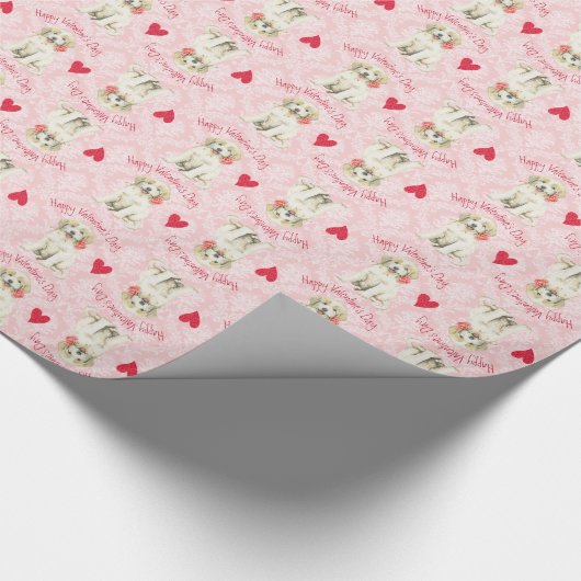 Valentijn Roos Grote Pyreneeën Cadeaupapier (Hoek)