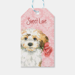 Valentijn Roos Havanese Cadeaulabel
