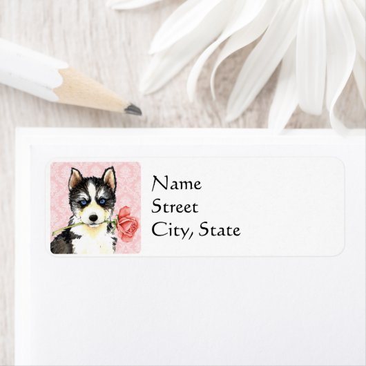 Valentijn Roos Husky Etiket (Insitu)