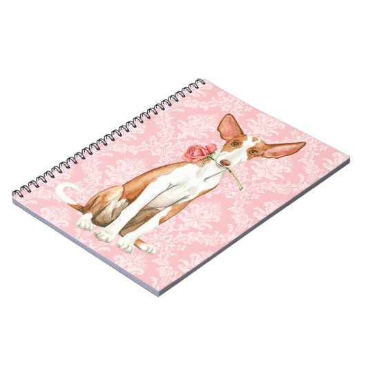 Valentijn Roos Ibizan Hound Notitieboek (Linkerzijde)