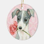 Valentijn Roos Italiaans Goudsher Keramisch Ornament (Links)