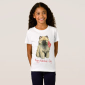 Valentijn Roos Keeshond T-shirt (Voorkant volledig)