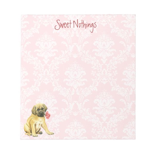 Valentijn Roos Mastiff Notitieblok (Voorkant)