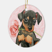 Valentijn Roos Min Pin Keramisch Ornament (Links)