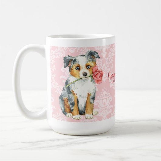 Valentijn Roos Mini American Shepherd Koffiemok (Links)