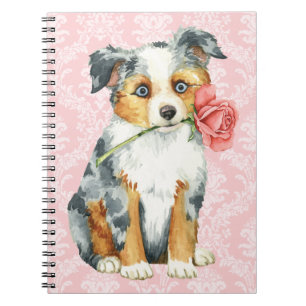 Valentijn Roos Mini American Shepherd Notitieboek