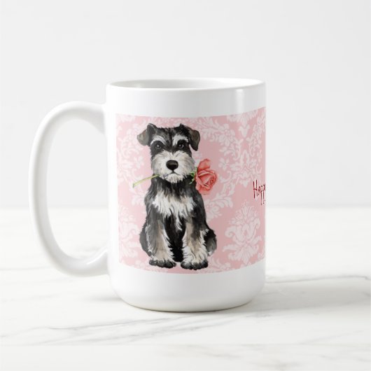 Valentijn Roos Mini Schnauzer Koffiemok (Links)