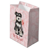 Valentijn Roos Mini Schnauzer Medium Cadeauzakje (Achterkant Gekanteld)