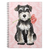 Valentijn Roos Mini Schnauzer Notitieboek (Voorkant)