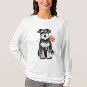 Valentijn Roos Mini Schnauzer T-shirt (Voorkant)