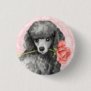 Valentijn Roos Miniatuur Podle Ronde Button 3,2 Cm