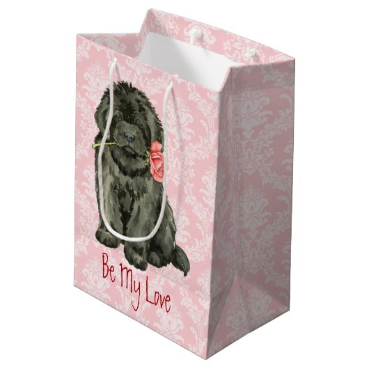 Valentijn Roos Newfoundland Medium Cadeauzakje (Achterkant Gekanteld)