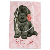 Valentijn Roos Newfoundland Medium Cadeauzakje (Achterkant)