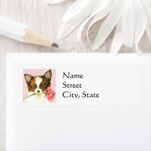 Valentijn Roos Papillon Etiket (Insitu)