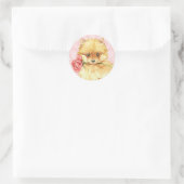 Valentijn Roos Pommeren Ronde Sticker (Tas)