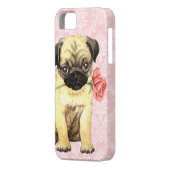 Valentijn Roos Pug Case-Mate iPhone Case (Achterkant Links)