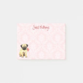 Valentijn Roos Pug Post-it® Notes (Voorkant)