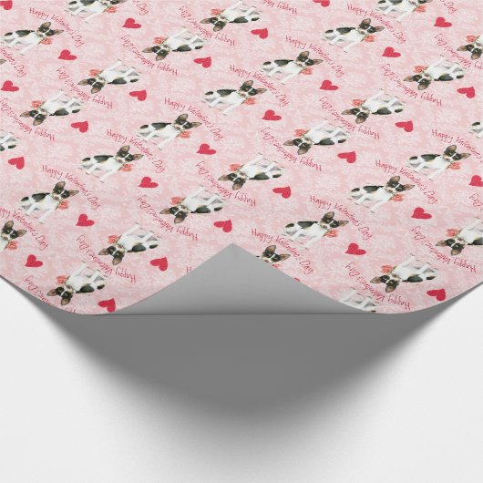 Valentijn Roos Rat Terrier Cadeaupapier (Hoek)