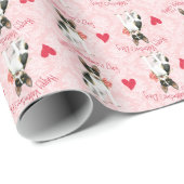 Valentijn Roos Rat Terrier Cadeaupapier (Rol Hoek)