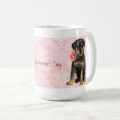 Valentijn Roos Rottweiler Koffiemok (Voorkant rechts)