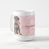 Valentijn Roos Rottweiler Koffiemok (Voorkant links)