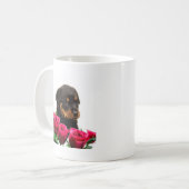 Valentijn Roos Rottweiler Puppy Koffiemok (Voorkant links)