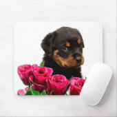 Valentijn Roos Rottweiler Puppy Muismat (Met muis)