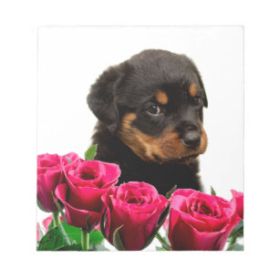 Valentijn Roos Rottweiler Puppy Notitieblok