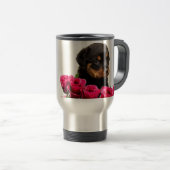 Valentijn Roos Rottweiler Puppy Reisbeker (Voorkant rechts)