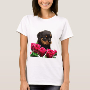 Valentijn Roos Rottweiler Puppy T-shirt