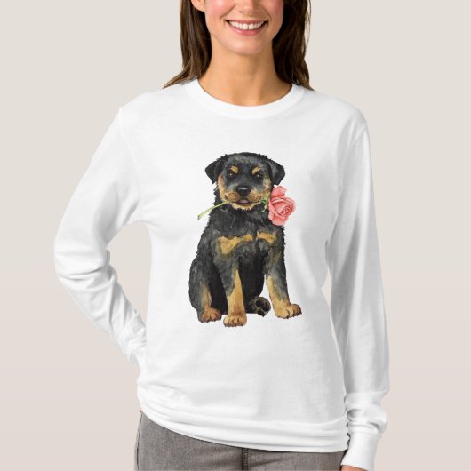 Valentijn Roos Rottweiler T-shirt (Voorkant)